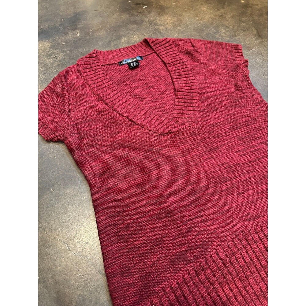 Altar'd State Tunic Sweater Womens Large PL Large Red Short Sleeve Knit